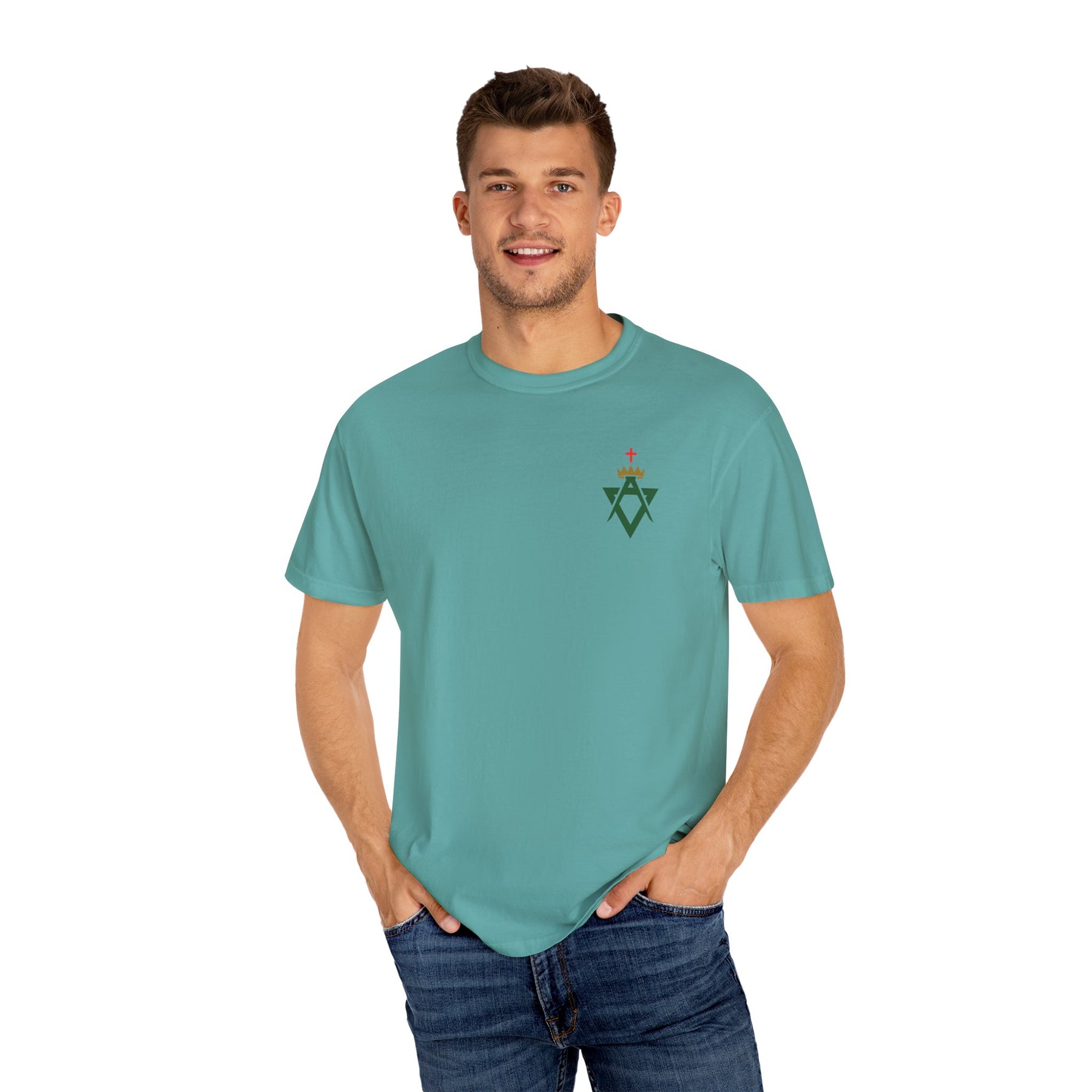 Allied Masonic Degrees T-Shirt - Cotton Garment-Dyed Tee Various Colors - Bricks Masons