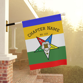 OES Yard Flag - Colorful Printed Design With Personalization - Bricks Masons
