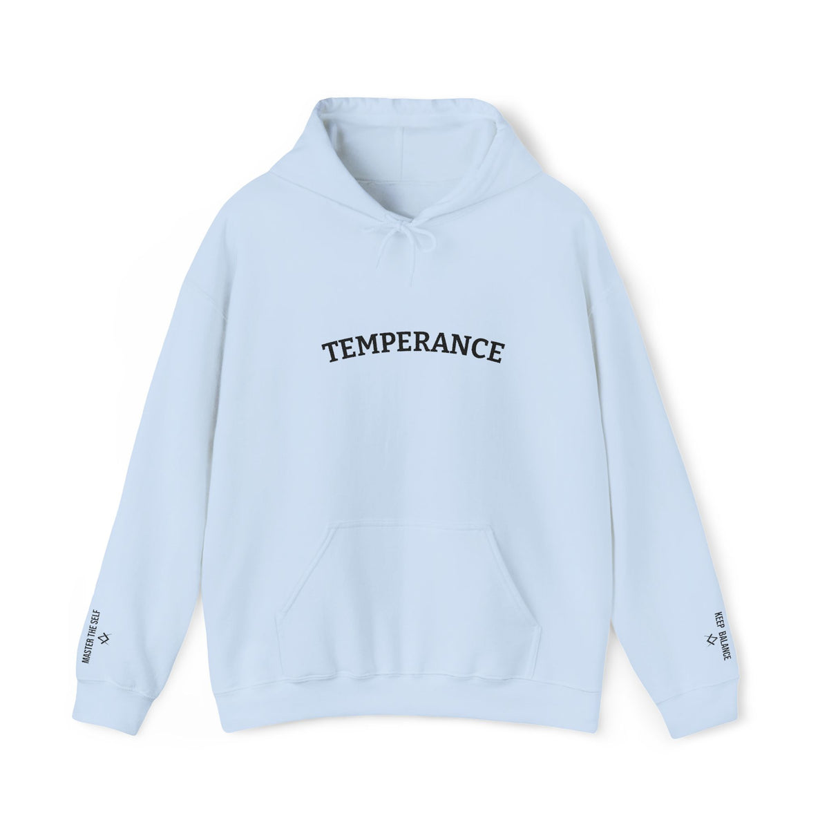 Entered Apprentice Blue Lodge Hoodie - Temperance Front & Sleeves Embroidery - Bricks Masons