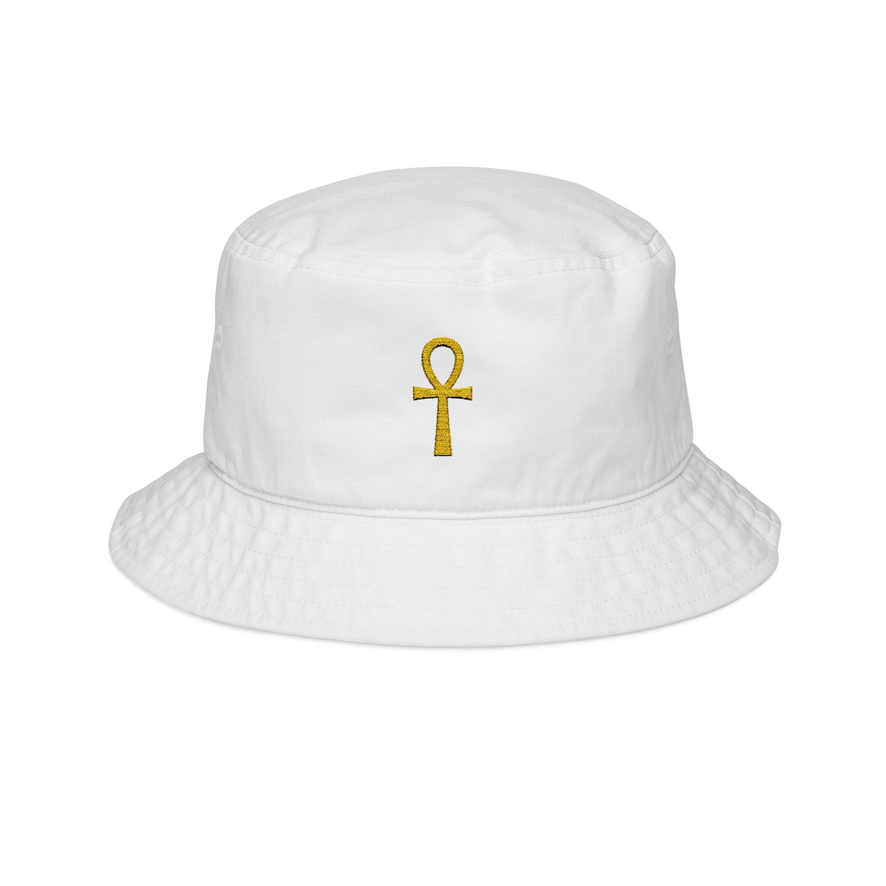 Ancient Egypt Bucket Hat - Egyptian Ankh Cross Embroidery