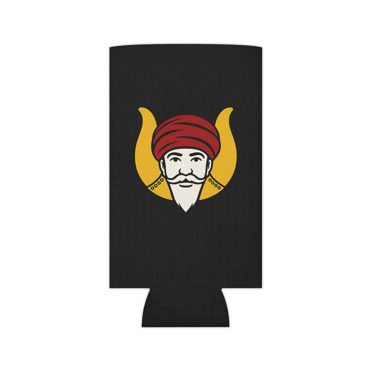 GROTTO Can Cooler - Black With Polyester Exterior - Bricks Masons