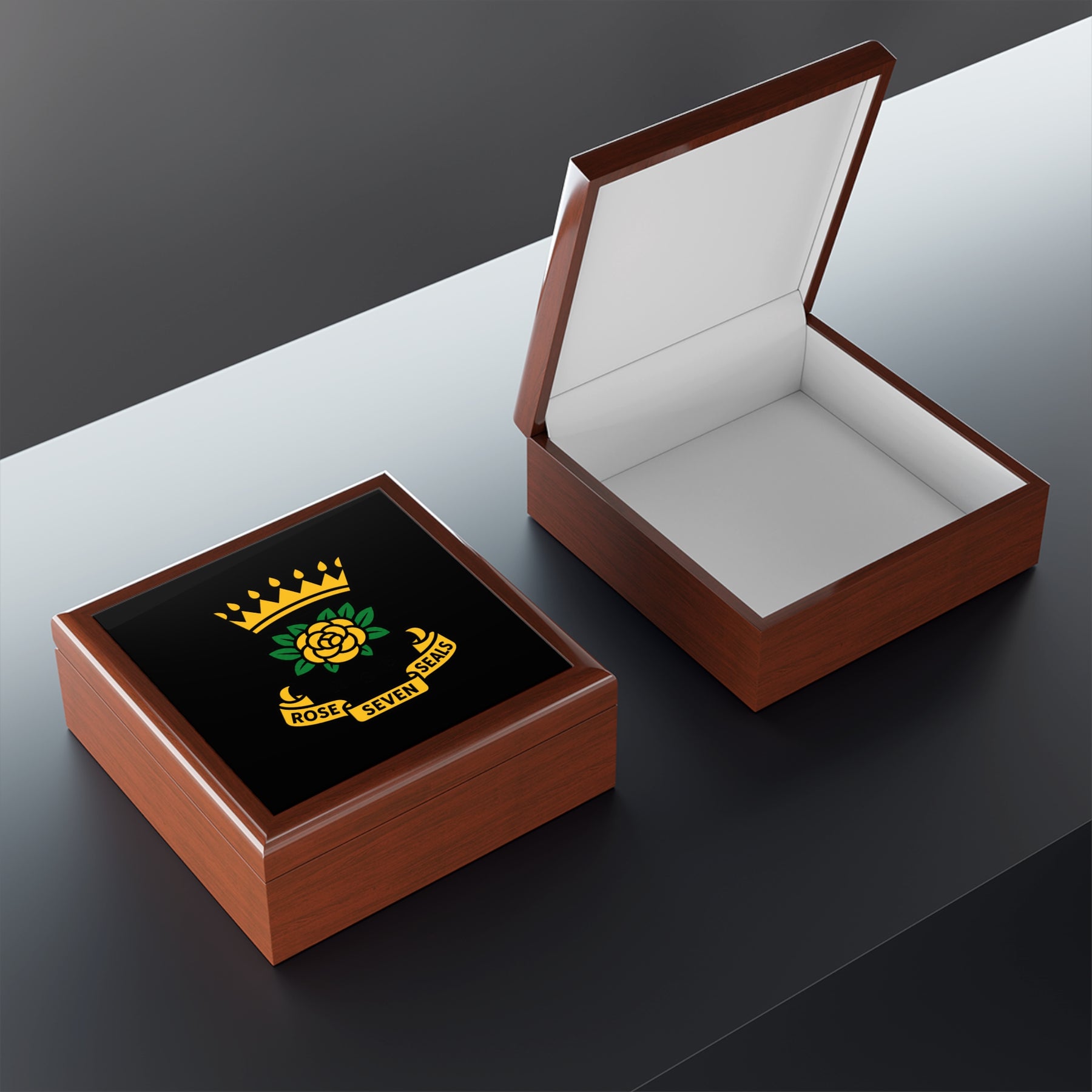 Rose of Seven Seals Jewelry Box - Royal Rose Emblem