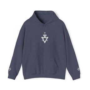 Allied Masonic Degrees Hoodie - Soft Cotton Poly Blend Embroidered Front Motif - Bricks Masons