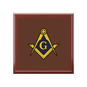 Master Mason Blue Lodge Jewelry Box - Square & Compass with G Emblem