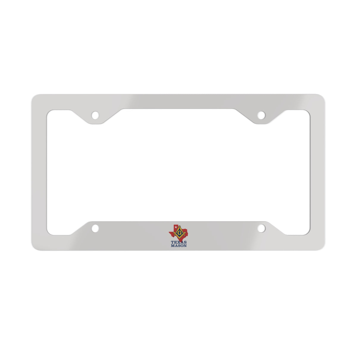 Master Mason Blue Lodge License Plate Frame - S&C G Texas Mason Glossy Finish