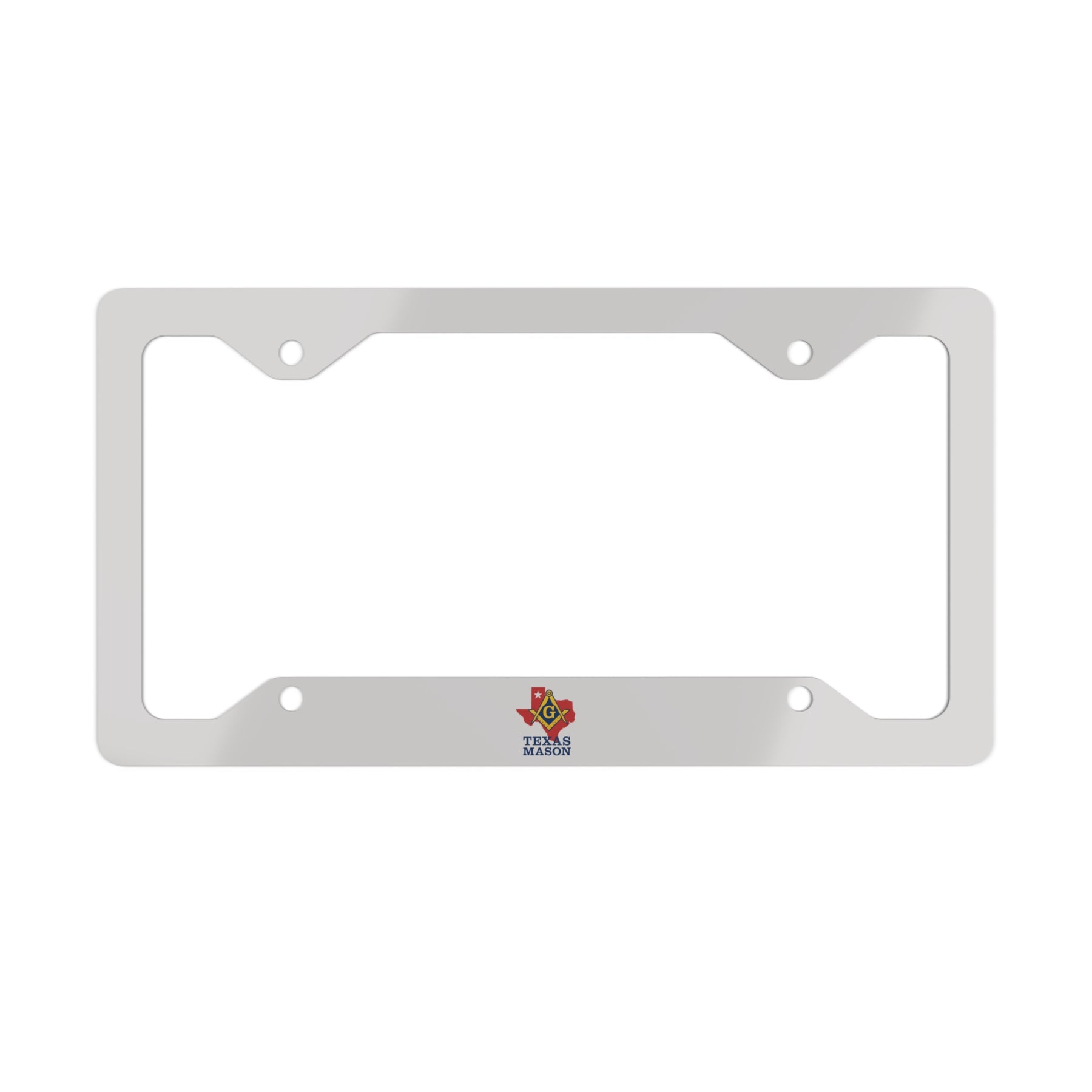 Master Mason Blue Lodge License Plate Frame - S&C G Texas Mason Glossy Finish