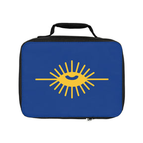 Knights of the All Seeing Eye Lunch Bag - Blue & Yellow Fully Insulated - Bricks Masons