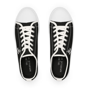 Allied Masonic Degrees Sneaker - Low Top Sneaker Black & White AMD White Emblem - Bricks Masons