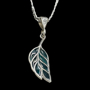 Masonic Pendant Enameled Acacia Leaf in Silver 3 cm Art 1335 - Bricks Masons