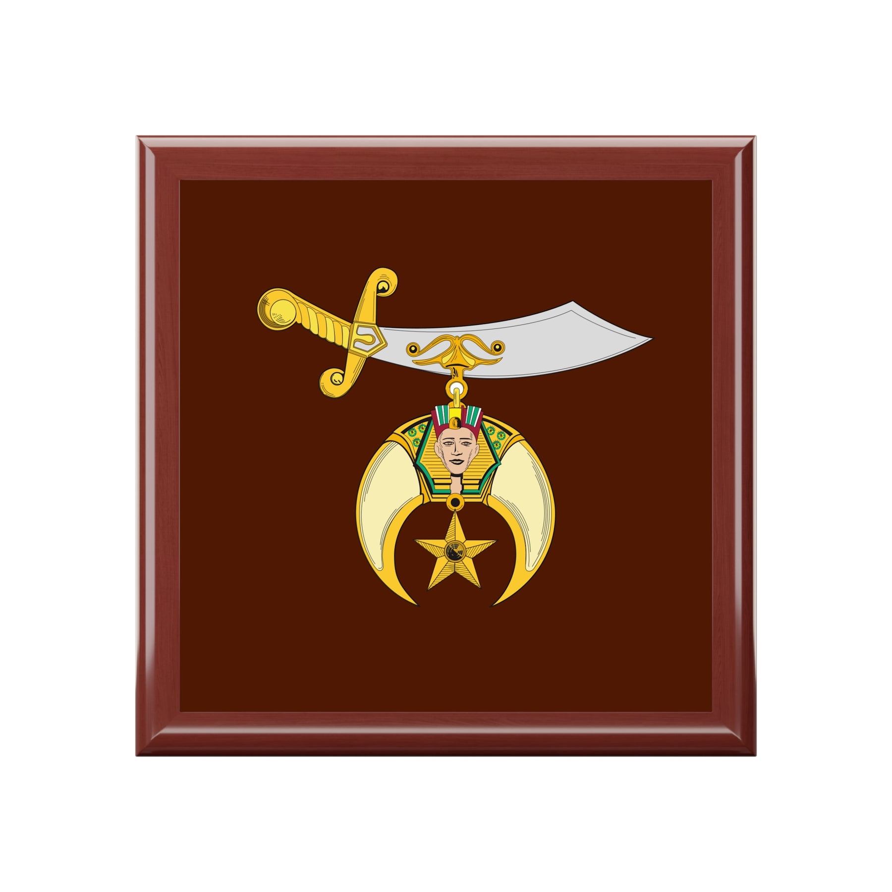 Shriners Jewelry Box - Scimitar & Crescent Emblem