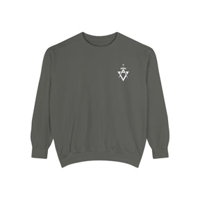 Allied Masonic Degrees Sweatshirt - Embroidered White AMD Emblem - Bricks Masons