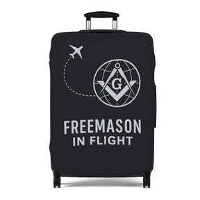 Master Mason Blue Lodge Luggage Cover - Freemason in Flight S&C G Emblem