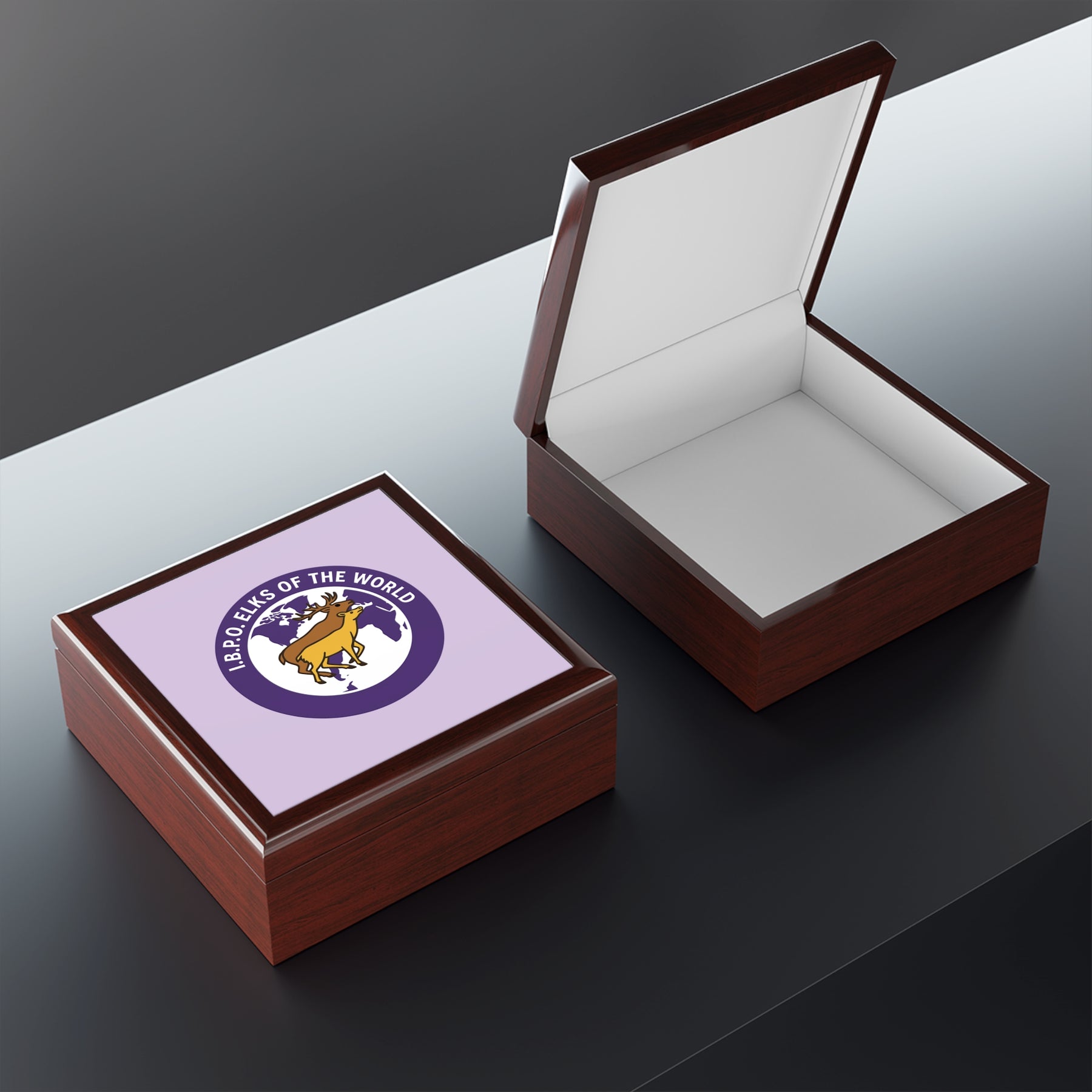 Elks of The World Jewelry Box - Elk Emblem Design