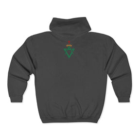 Allied Masonic Degrees Hoodie - Zip Up Jacket with AMD Emblem Embroidery - Bricks Masons