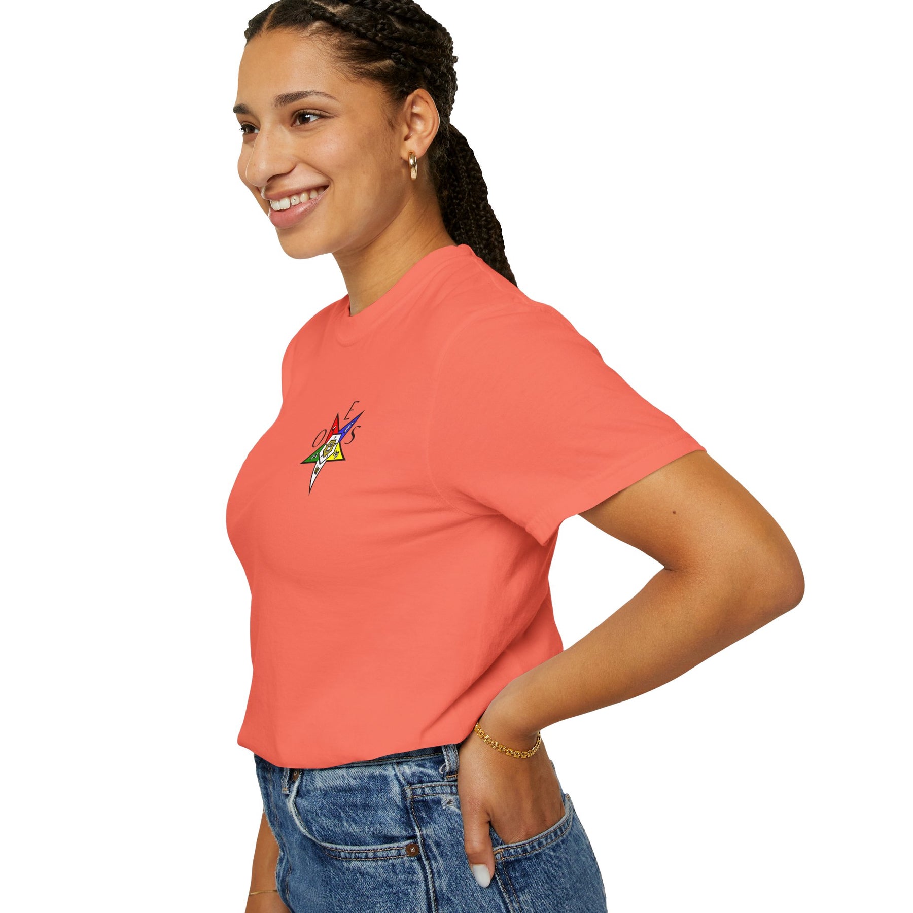 OES T-Shirt - Garment-Dyed Tee OES Star Various Colors - Bricks Masons