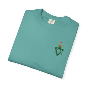 Allied Masonic Degrees T-Shirt - Cotton Garment-Dyed Tee Various Colors - Bricks Masons