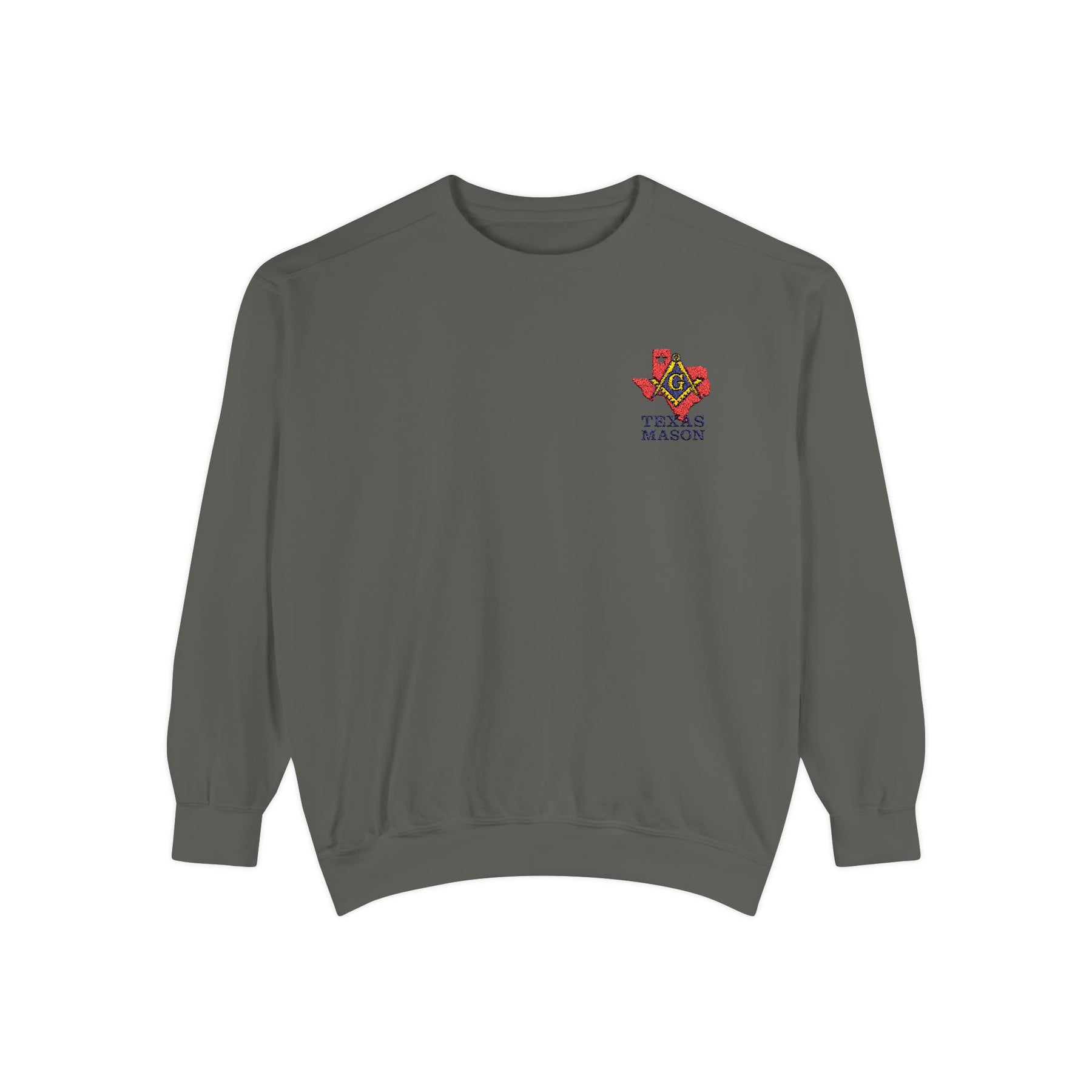 Master Mason Blue Lodge Sweatshirt - Embroidered Emblem Texas Mason - Bricks Masons