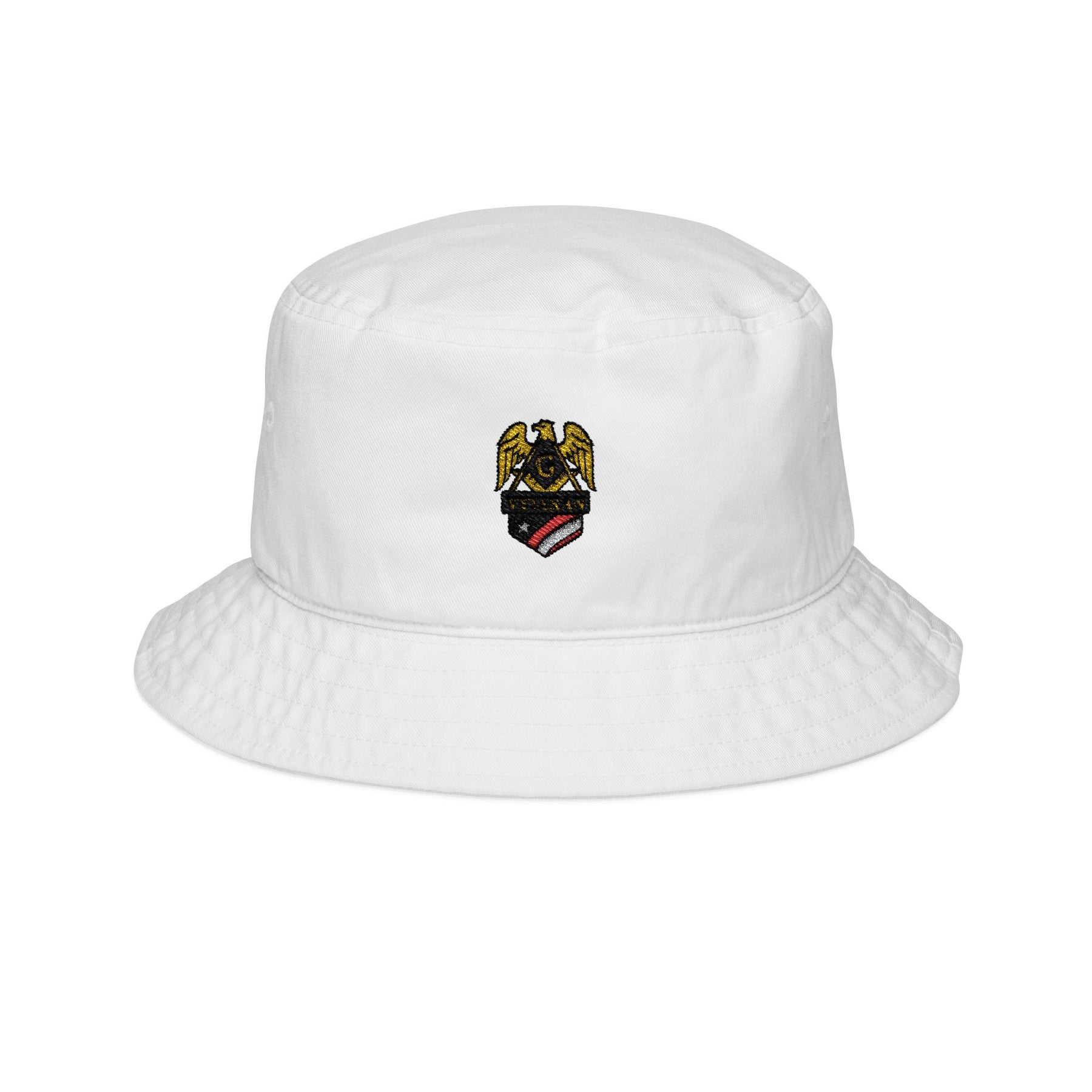 Master Mason Blue Lodge Bucket Hat - Veteran Mason S&C G Embroidery