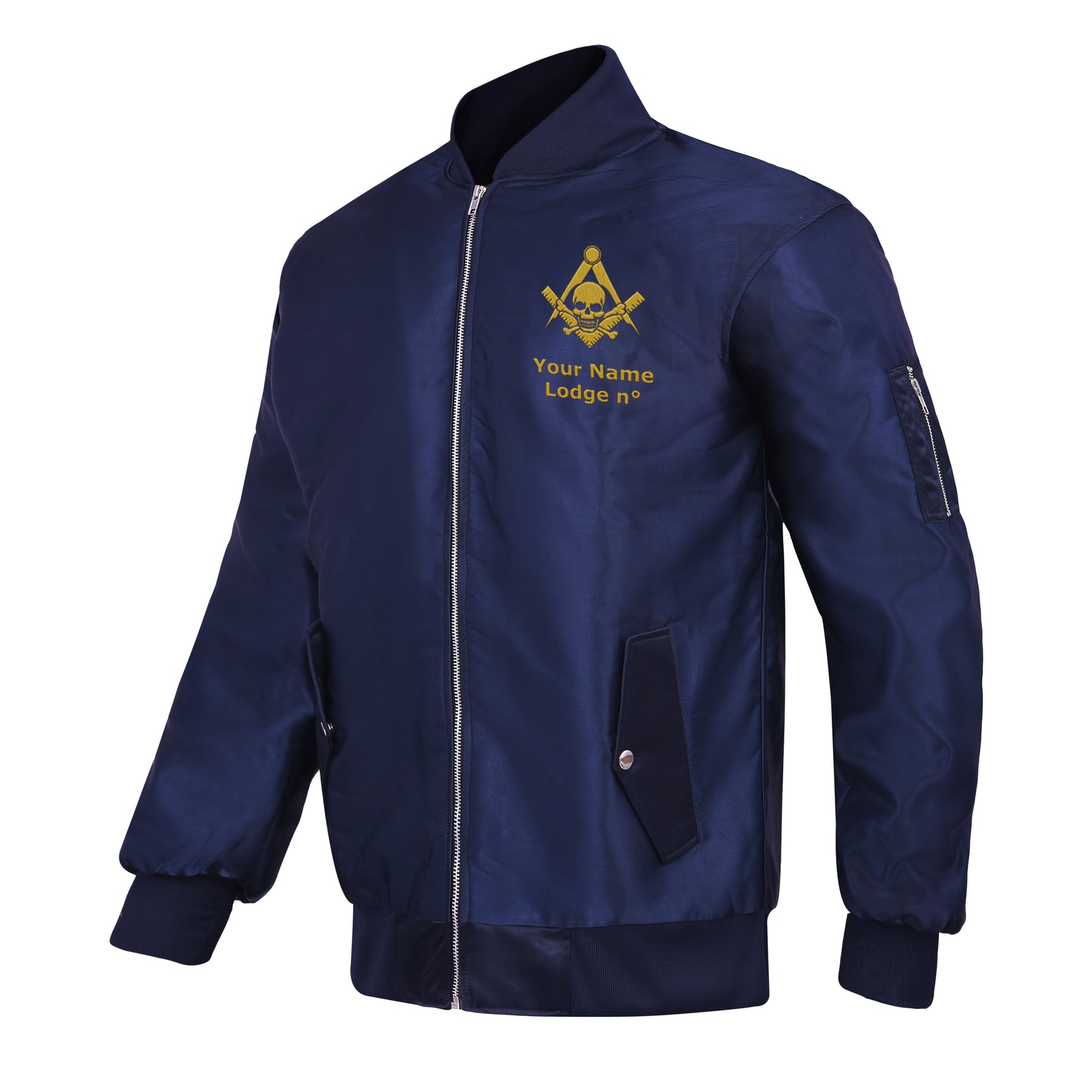Widows Sons Jacket - Blue Color With Gold Embroidery - Bricks Masons