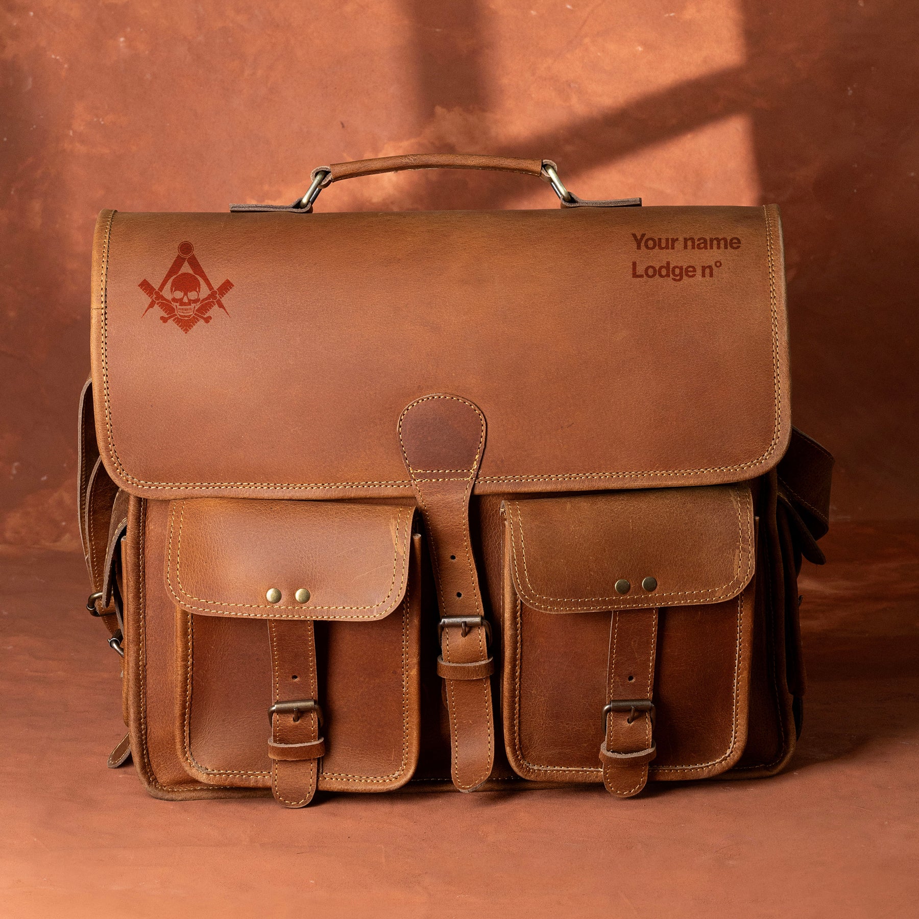 Widows Sons Briefcase - Genuine Leather Crazy Horse Finish - Bricks Masons