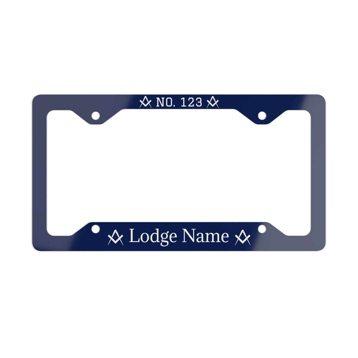 Entered Apprentice Blue Lodge License Plate Frame - S&C Insignia with Customization