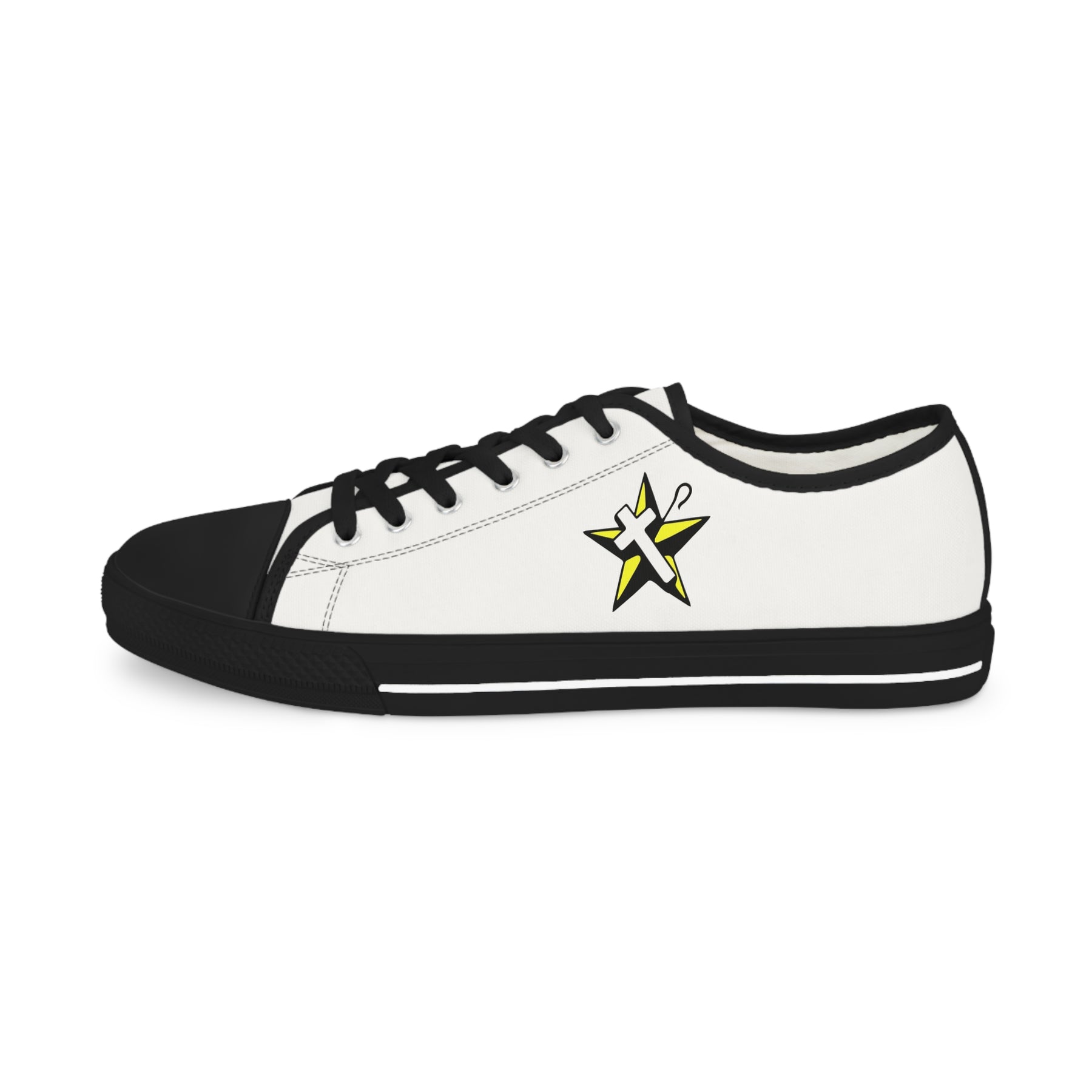 The Order of the White Shrine of Jerusalem Sneaker - Low Top Sneaker Black & White - Bricks Masons