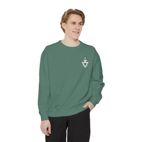 Allied Masonic Degrees Sweatshirt - Embroidered White AMD Emblem - Bricks Masons