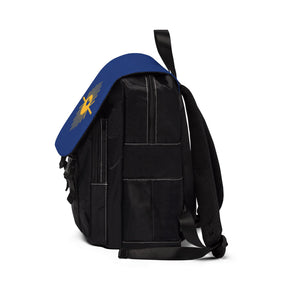 Knights of the All Seeing Eye Backpack - Blue & Yellow Adjustable Straps - Bricks Masons