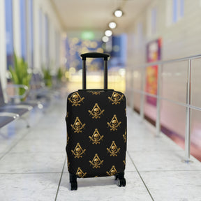 Widows Sons Luggage Cover - Square & Compass with Skull & Bones Emblem Print