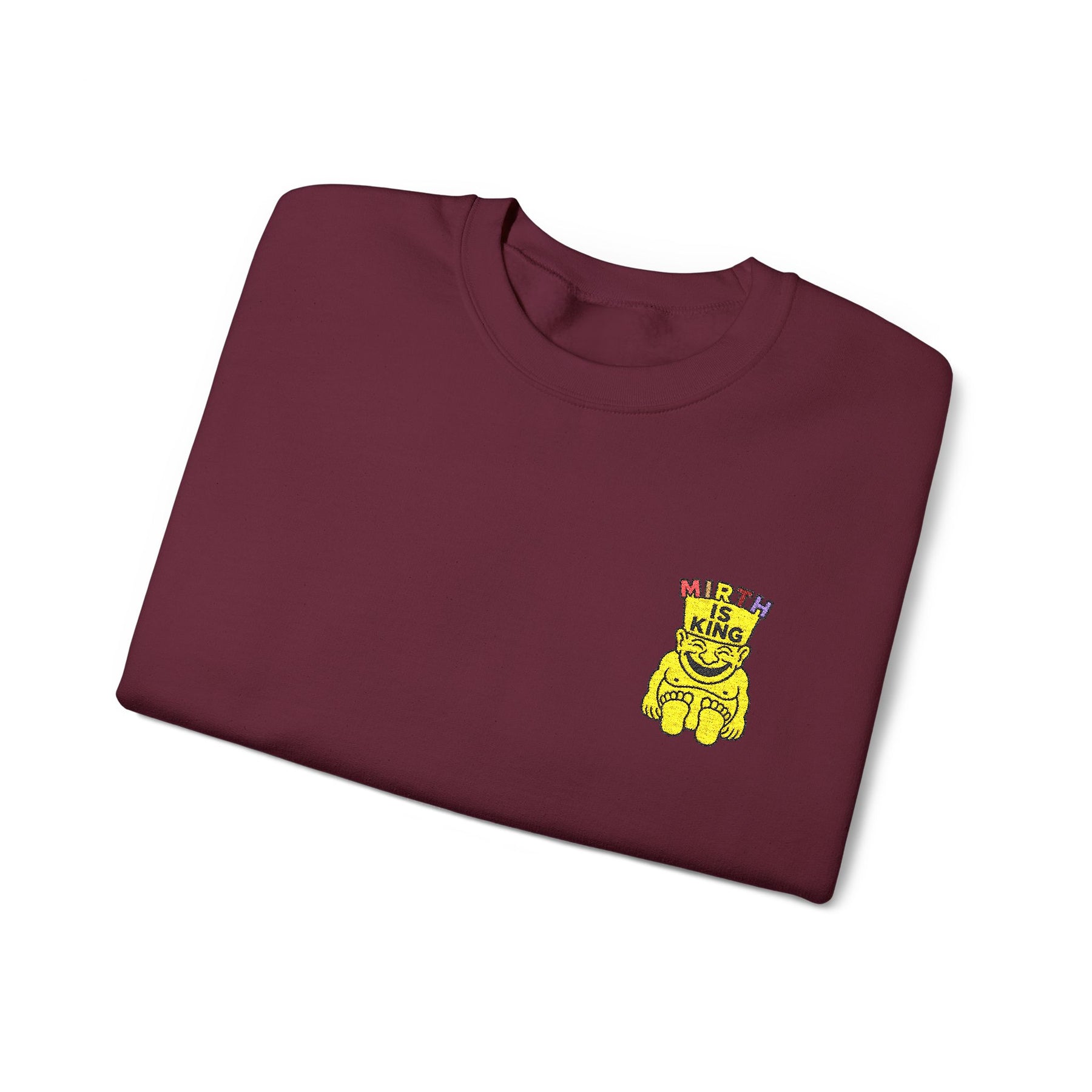 Royal Order of Jesters Sweatshirt - Crewneck Embroidered Front Motif - Bricks Masons