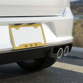 Master Mason Blue Lodge License Plate Frame - Square & Compass G Glossy Gold Finish