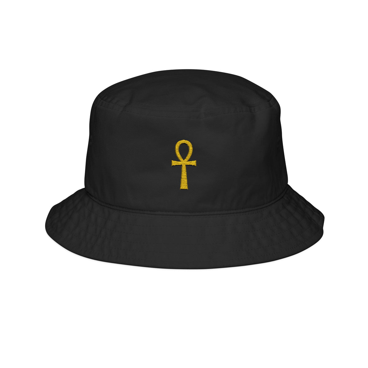 Ancient Egypt Bucket Hat - Egyptian Ankh Cross Embroidery