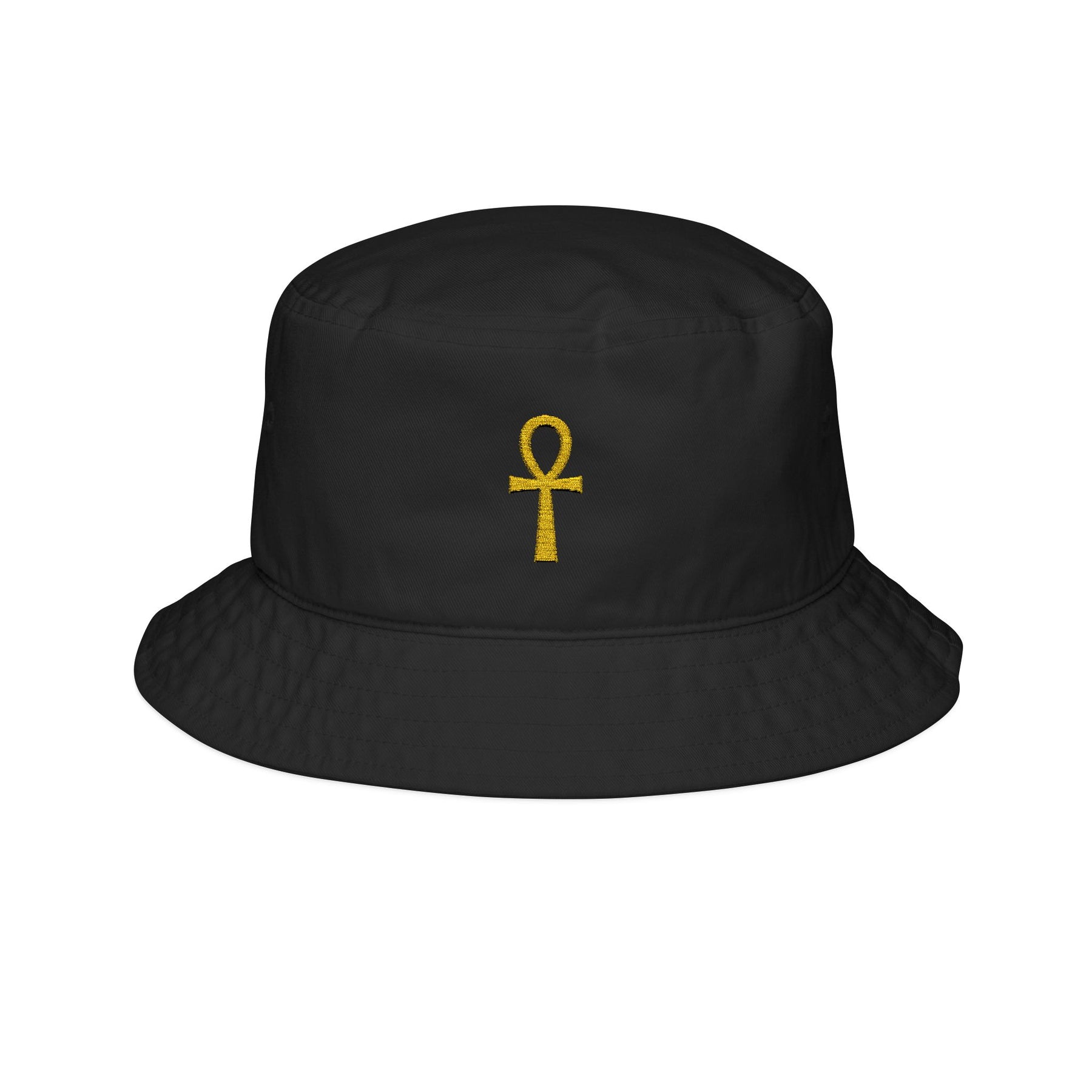 Ancient Egypt Bucket Hat - Egyptian Ankh Cross Embroidery