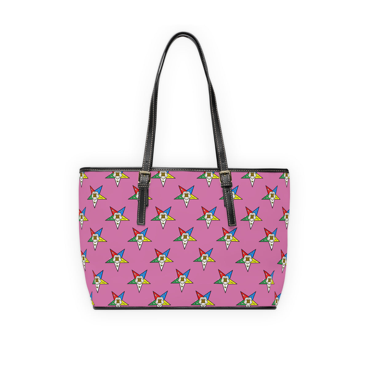 OES Handbag - Pink PU Leather With Stars - Bricks Masons
