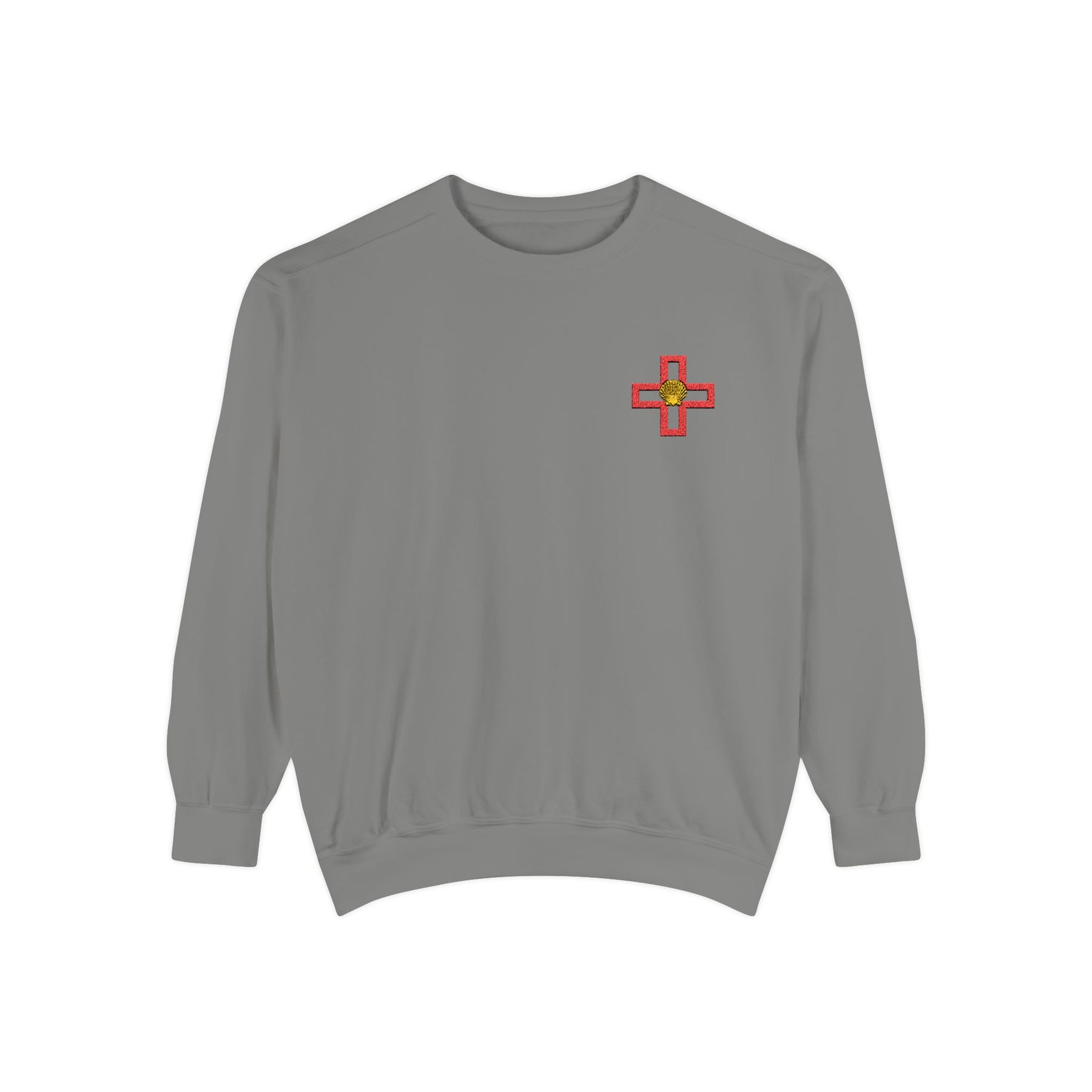 St. Thomas of Acon Sweatshirt - Embroidered Red Cross of Acon - Bricks Masons