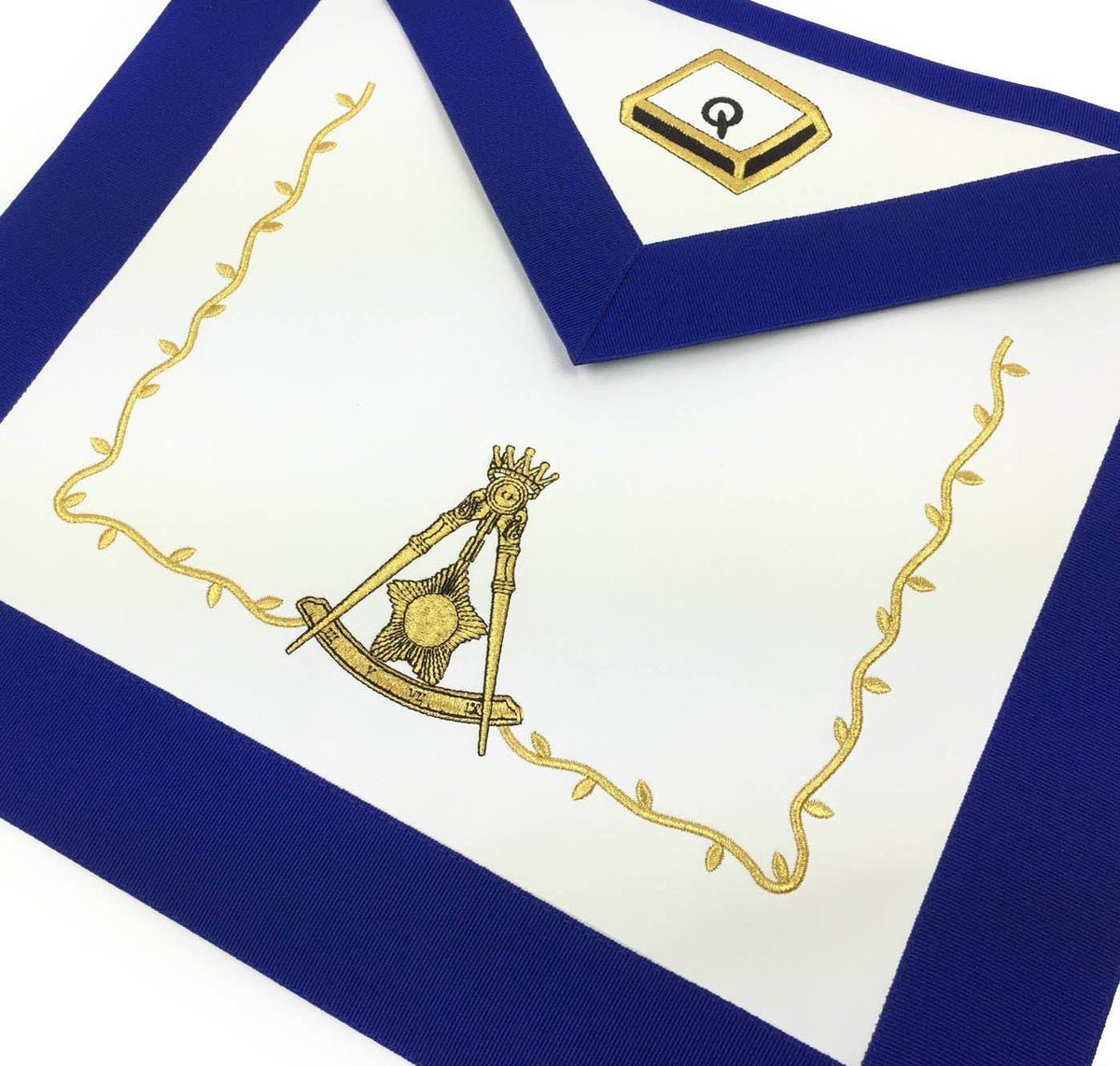 14th Degree Scottish Rite Apron - Blue Machine Embroidery - Bricks Masons