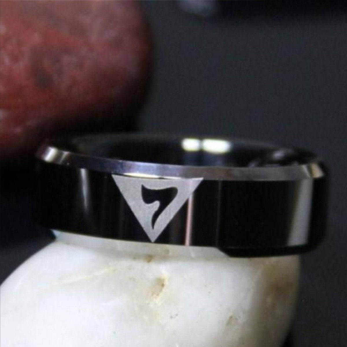 14th Degree Scottish Rite Ring - Black Tungsten Personalizable - Bricks Masons