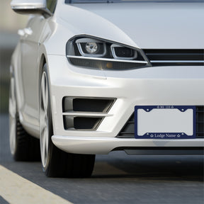 Entered Apprentice Blue Lodge License Plate Frame - S&C Insignia with Customization