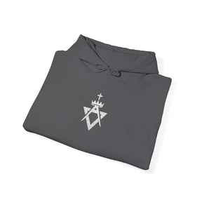 Allied Masonic Degrees Hoodie - Soft Cotton Poly Blend Embroidered Front Motif - Bricks Masons