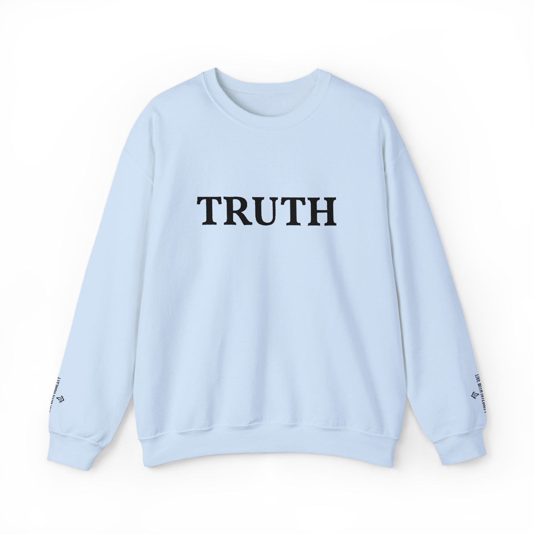 Master Mason Blue Lodge Sweatshirt - Truth Front & Sleeves Embroidery - Bricks Masons