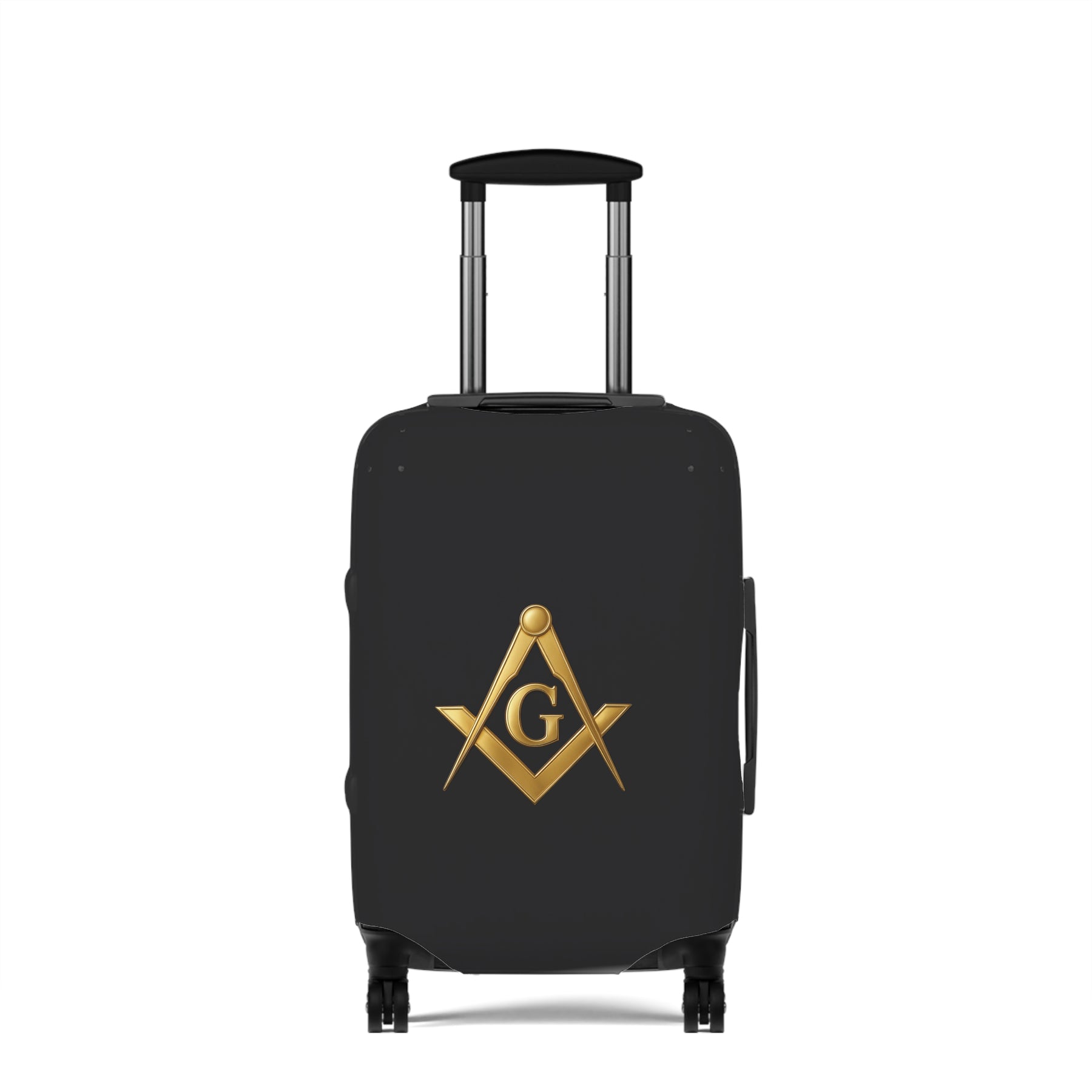 Master Mason Blue Lodge Luggage Cover - Golden Square & Compasses G Emblem