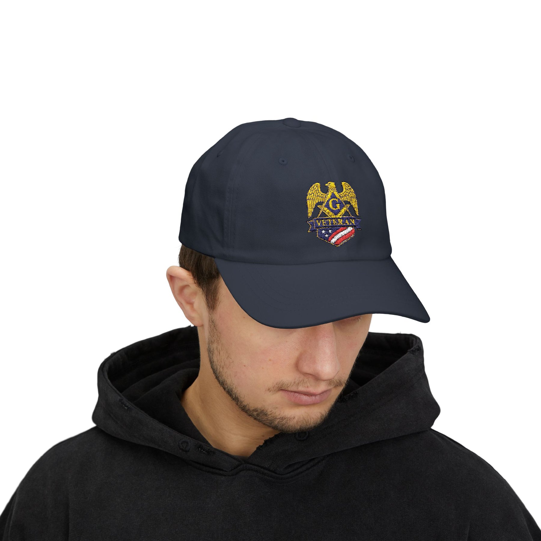Master Mason Blue Lodge Baseball Cap - Embroidered Veteran Mason Dad Cap - Bricks Masons