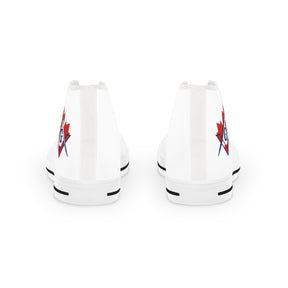 Master Mason Blue Lodge Canada Jurisdiction Sneaker - High Top Black & White Sole Canada Maple Leaf - Bricks Masons