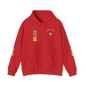 OES Hoodie - Colorful Eastern Star & Initials with Personalization - Bricks Masons
