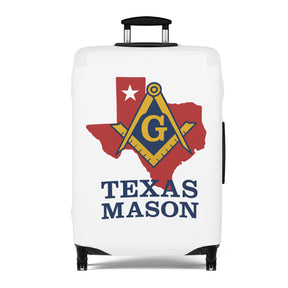 Master Mason Blue Lodge Luggage Cover - Square & Compass G Texas Map