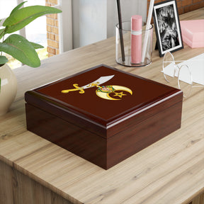 Shriners Jewelry Box - Scimitar & Crescent Emblem