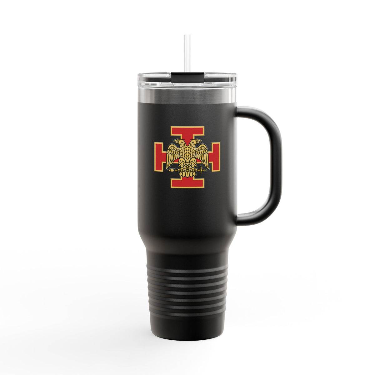 33rd Degree Scottish Rite Ringneck Tumbler - Stainless Steel Red Cross With Wings Down - Bricks Masons