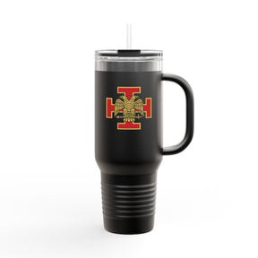 33rd Degree Scottish Rite Ringneck Tumbler - Stainless Steel Red Cross With Wings Down - Bricks Masons