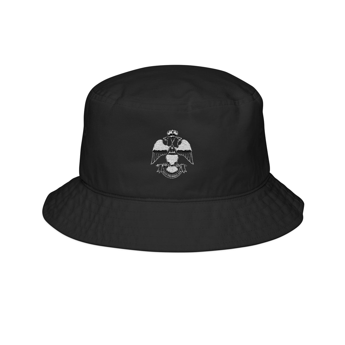 32nd Degree Scottish Rite Bucket Hat - Double-Headed Eagle Wings Down Embroidery