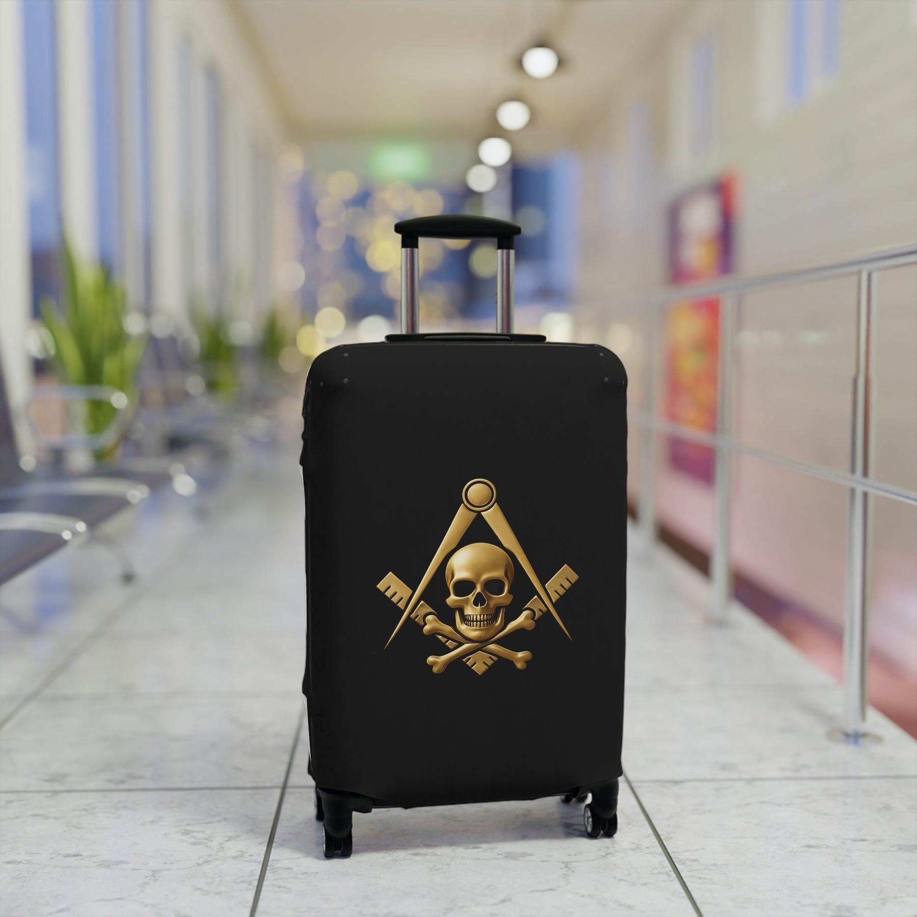 Widows Sons Luggage Cover - Square & Compass with Skull & Bones Emblem
